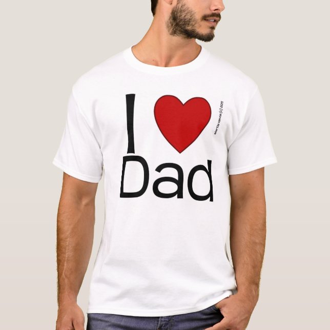 Jag Heart Pappa Shirt T Shirt (Framsida)