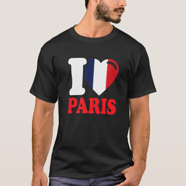 Jag Heart Paris Bevacker Paris City I Kärlek Paris T Shirt (Framsida)