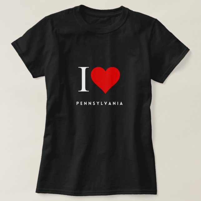 Jag Heart Pennsylvania blk Womens T-Shirt (Design framsida)