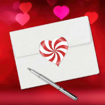 Jag Heart Peppermint Candy Sticker Hjärtformat Klistermärke<br><div class="desc">Det är sant, jag KÄRLEK Peppermint Candy. (Jag har en så söt tand.) Den här hjärtformade röda och vita klistermärket har min ursprungliga moderna pepparmyntgodissnurrdesign. Det är perfekt att lägga till en helgdag vid ett objekt. Den ger en fin dekoration i säsong som passar perfekt för julkort, presentemballering eller party-dekorationer,...</div>