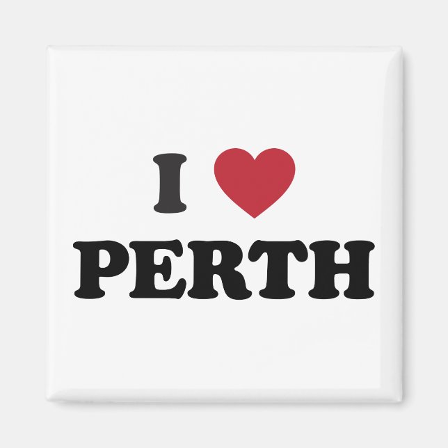 Jag Heart Perth Australien Magnet (Framsidan)