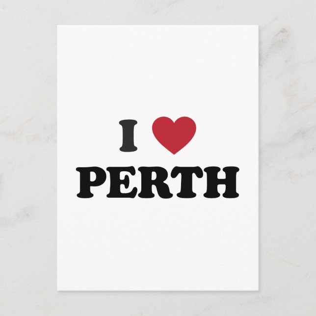 Jag Heart Perth Australien Vykort (Framsida)