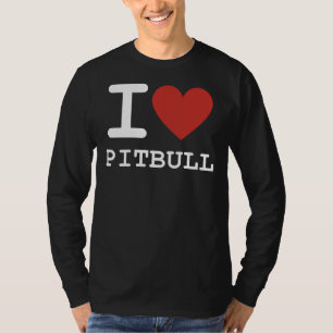 Jag Heart Pitbull i Kärlek Pitbull Passande T Shirt