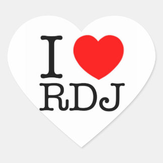 Jag Heart Robert Downey Jr. Hjärtformat Klistermärke