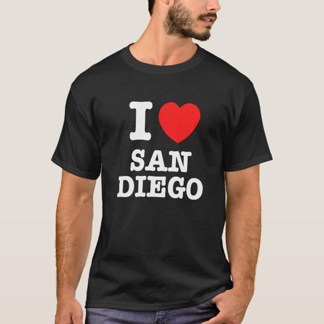 Jag Heart San Diego Ca Kärlek T Shirt (Framsida)