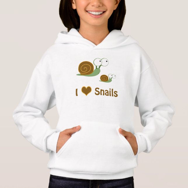 Jag Heart Snigel- två söta snigel T Shirt (Framsida)