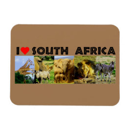 Jag Heart South Afrika Wildlife Photos Magnet