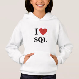 Jag HEART SQL Kids Hoodie T Shirt
