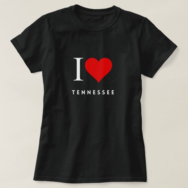 Jag Heart Tennessee blk Womens T-Shirt (Design framsida)