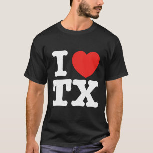 Jag Heart Texas Tx Kärlek T Shirt