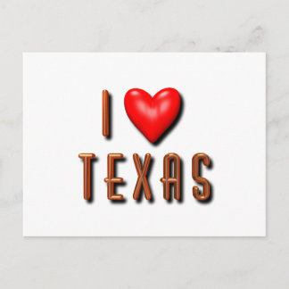 Jag Heart Texas Vykort