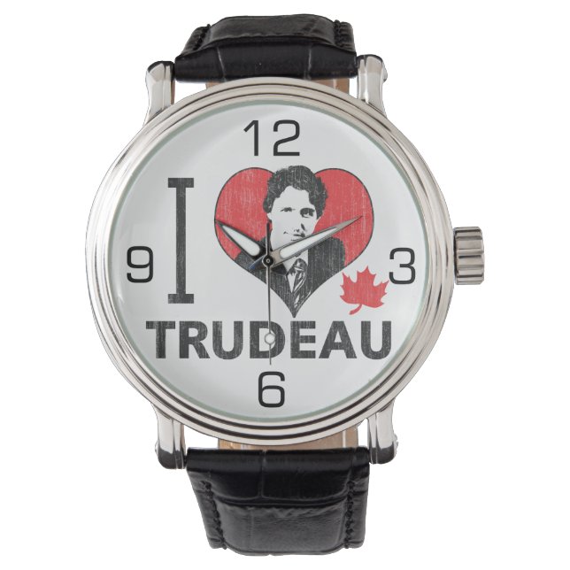 Jag Heart Trudeau Armbandsur (Framsida)