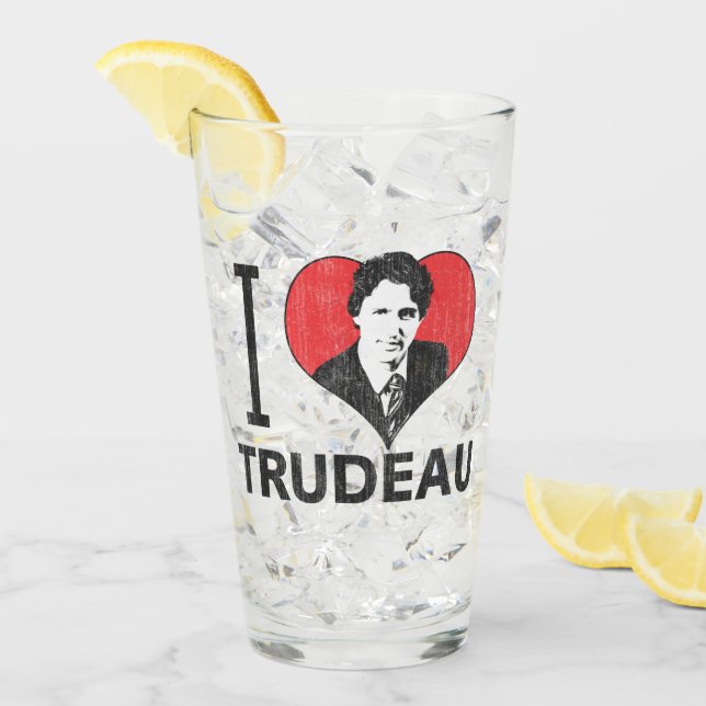 Jag Heart Trudeau Glaskopp (Framsida Ice)