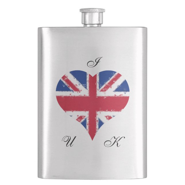 Jag Heart UK British Flagga Union Jack Fickplunta (Framsidan)