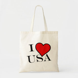 Jag Heart USA bk btt Tygkasse