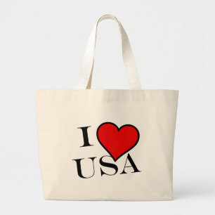 Jag Heart USA bk jtcnt Jumbo Tygkasse