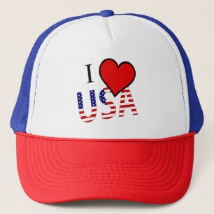 Jag Heart USA övertäckte den Truckerkepsen Keps
