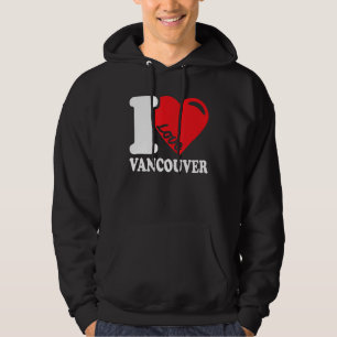 Jag Heart Vancouver Bevackra Canadian City I Kärle Hoodie