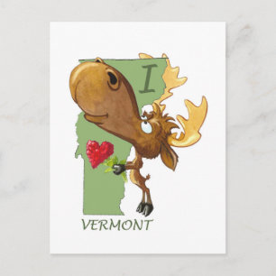 Jag Heart Vermont-vykort Vykort