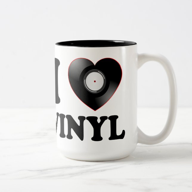 JAG HEART VINYL Två-Tonad MUGG (Höger)