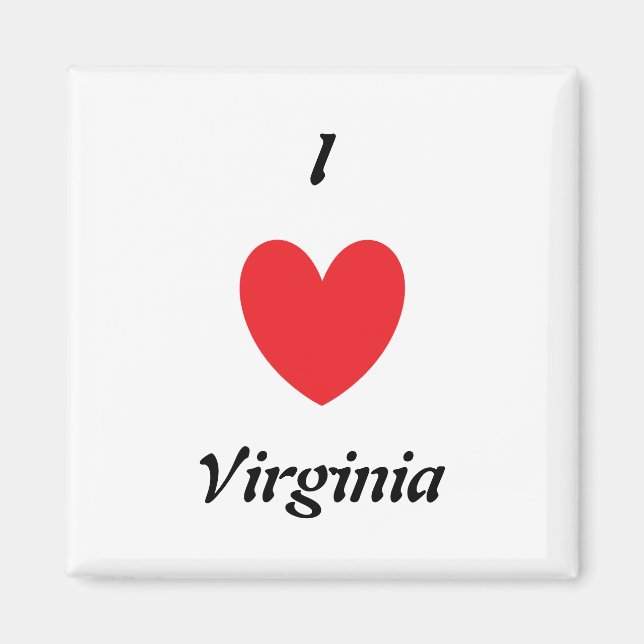 Jag Heart Virginia Magnet (Framsidan)