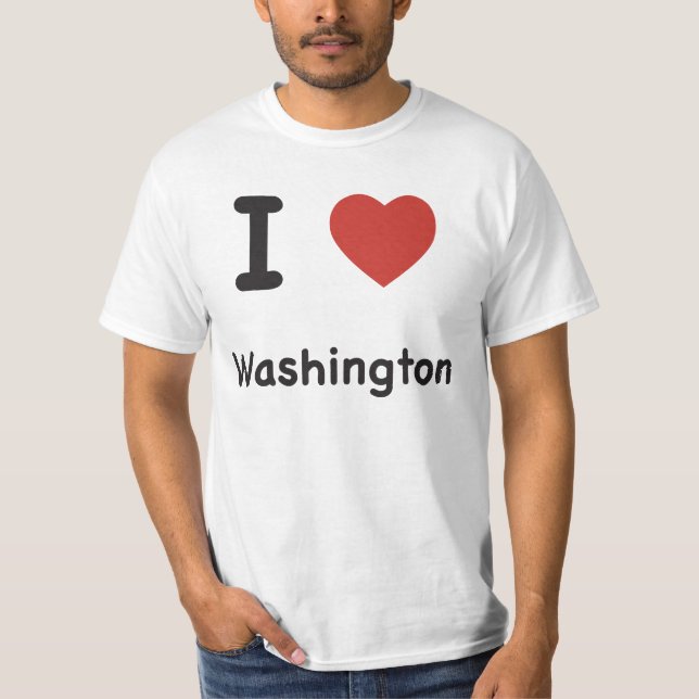 Jag Heart Washington - Baby T-shirt (Framsida)