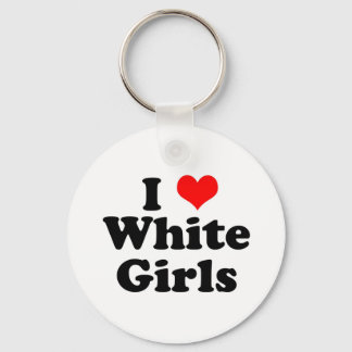 Jag Heart White Girls Nyckelring