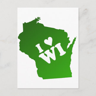 Jag Heart Wisconsin Vykort