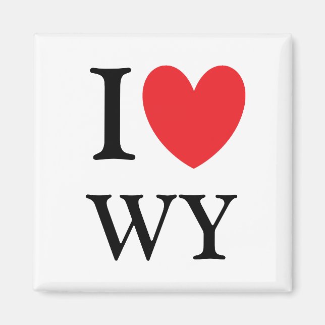 Jag Heart Wyoming Magnet (Framsidan)