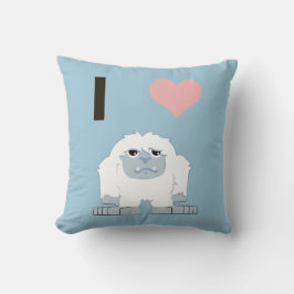 Jag Heart Yeti Cute Tecknad Snö Monster Kudde