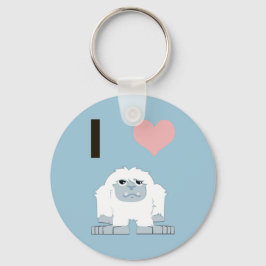 Jag Heart Yeti Cute Tecknad Snö Monster Nyckelring