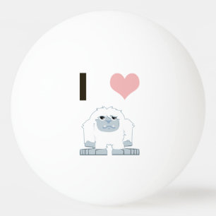 Jag Heart Yeti Cute Tecknad Snö Monster Pingisboll