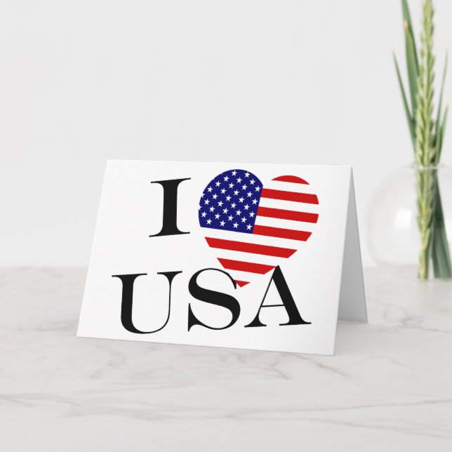 Jag Heartflag USA bk gct Kort (Framsida)