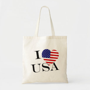 Jag Heartflagga USA bk btcn Tygkasse