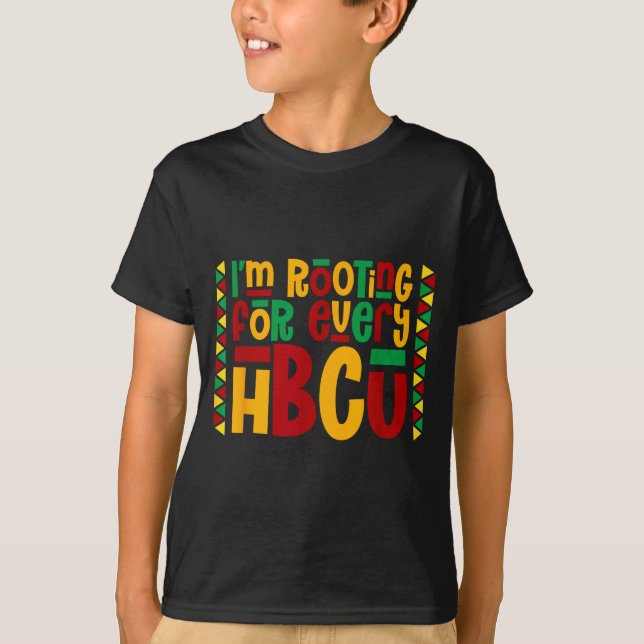 Jag hejar på varje historiskt svart college t shirt (Framsida)