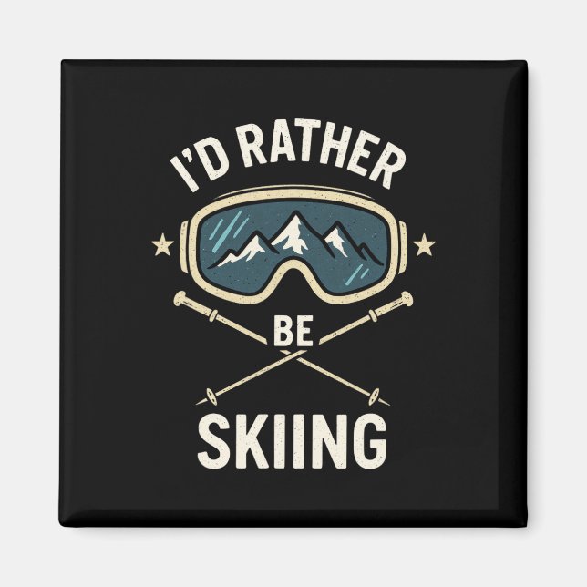 Jag hellre åker skidor - Freestyle skidtrip  Magnet (Framsidan)