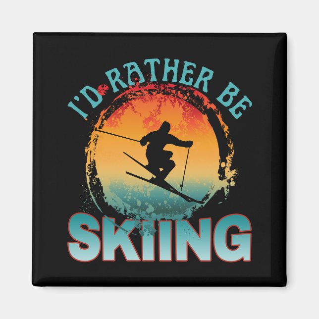 jag hellre åker skidor  magnet (Framsidan)