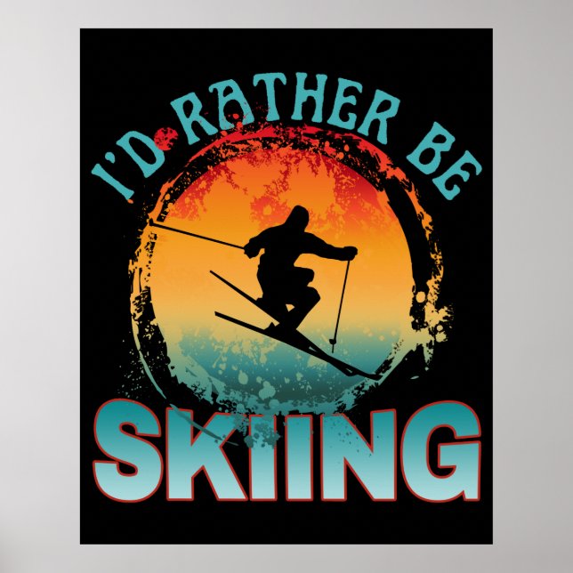 jag hellre åker skidor  poster (Framsidan)