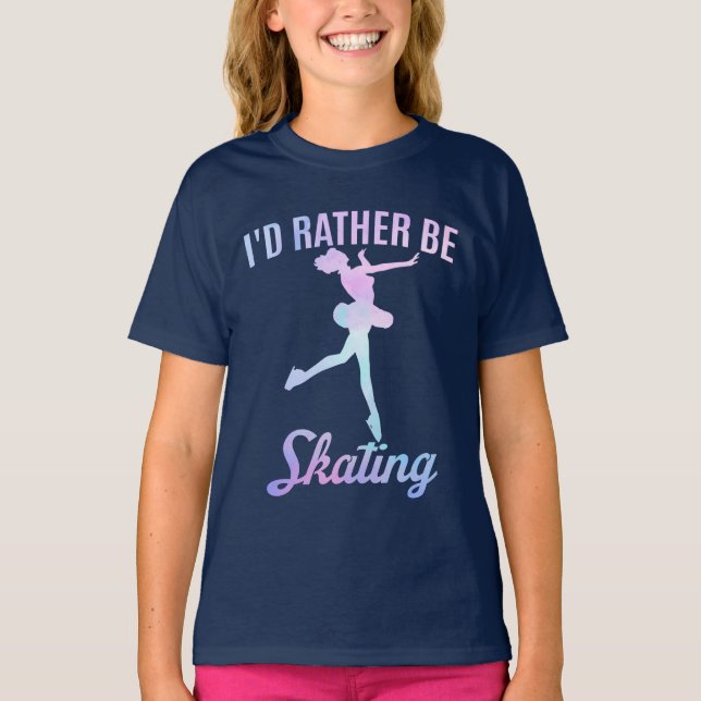 Jag hellre åker skridskor t shirt (Framsida)