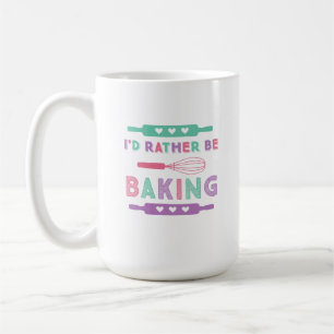 Jag hellre bakade Rosa Lila Kaffemugg