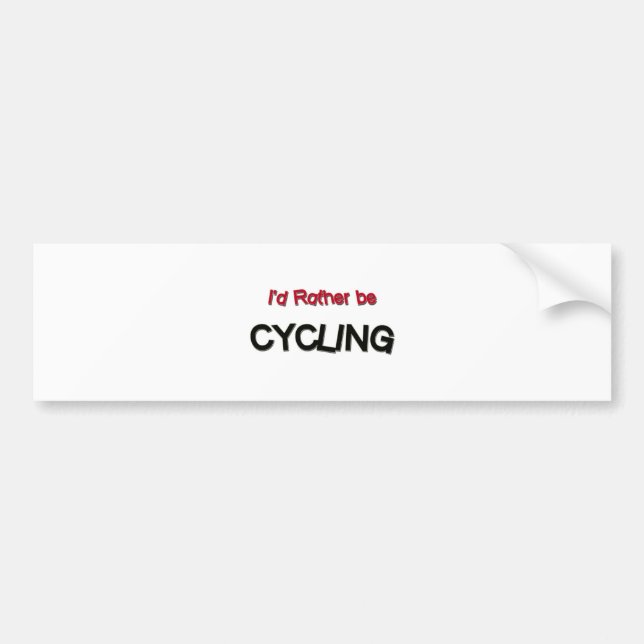 Jag hellre cyklar bildekal (Framsidan)
