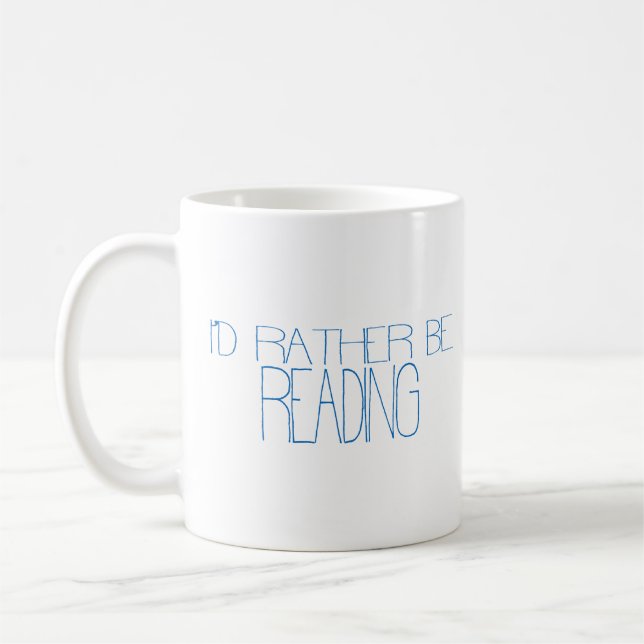 Jag hellre dricker ur en mugg medan jag läser (Vänster)