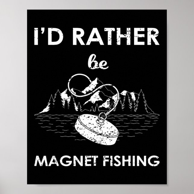 Jag hellre fiskar med magnet poster (Framsidan)