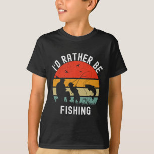 Jag hellre fiskar rolig B män kvinnor pojke barn D T Shirt