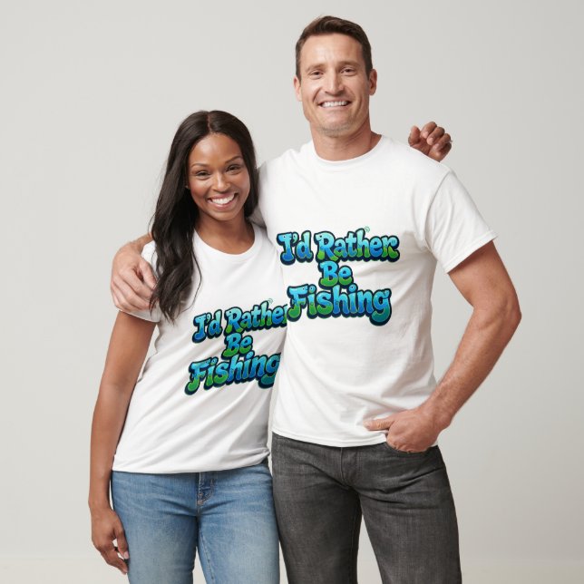Jag hellre fiskar Söt fisk T Shirt (Unisex)