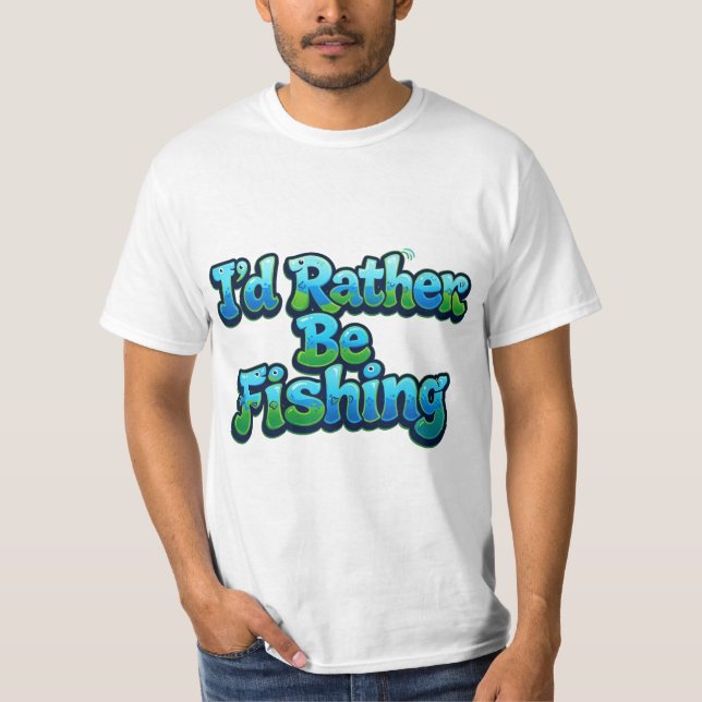 Jag hellre fiskar Söt fisk T Shirt (Framsida)