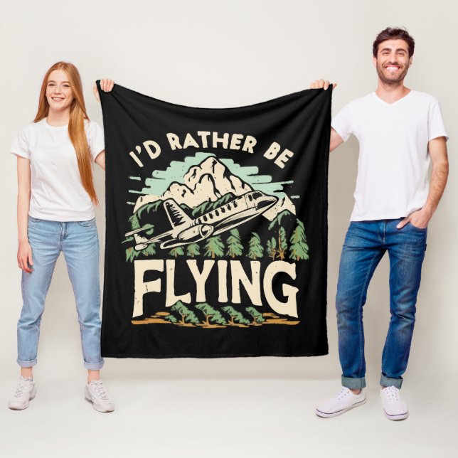 Jag hellre flyger. Flygplan Fleecefilt (På plats)