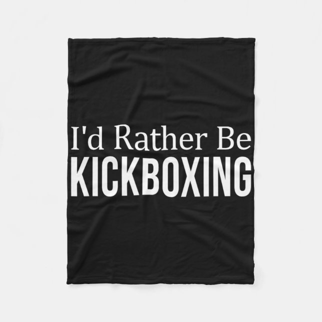 Jag hellre kickboxas -  fleecefilt (Framsidan)
