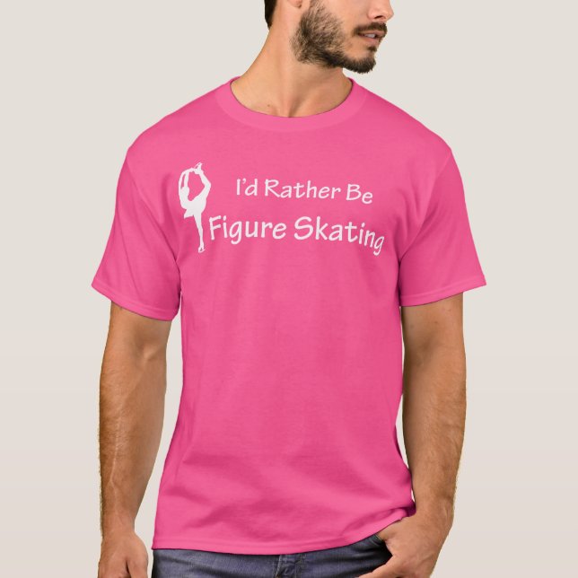 Jag hellre konståker på is t shirt (Framsida)