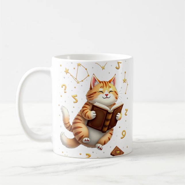 Jag hellre läser Kattrymd Booktok Mörk Akademi Kaffemugg (Vänster)